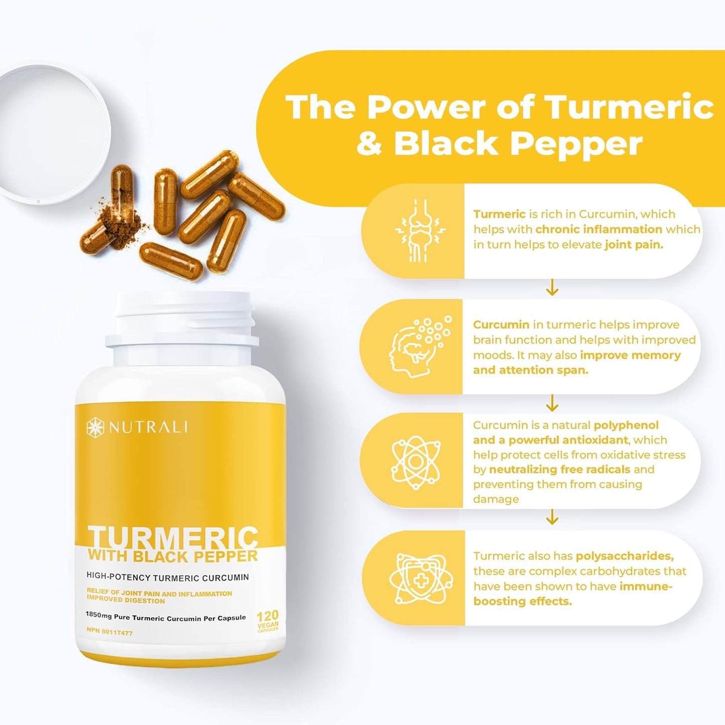 
                  
                    Turmeric Curcumin & Black Pepper Capsules – 1850mg
                  
                