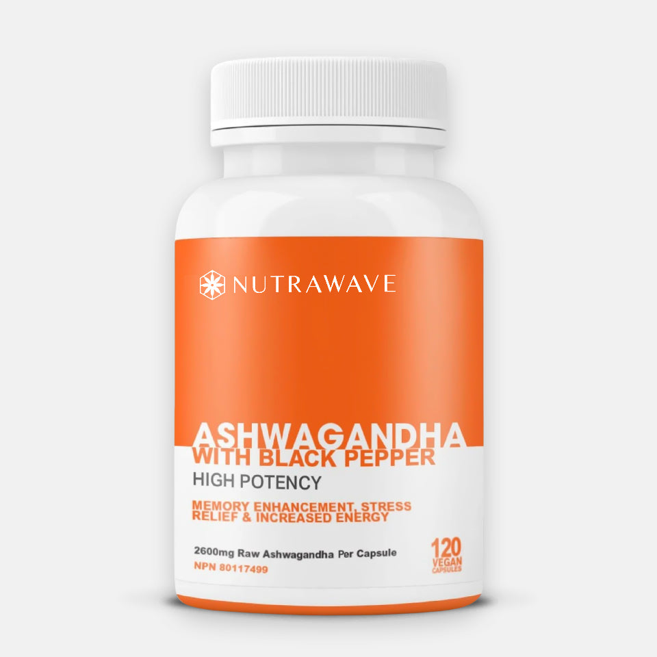 Ashwagandha Powder with Black Pepper Extract Capsules - 2600mg