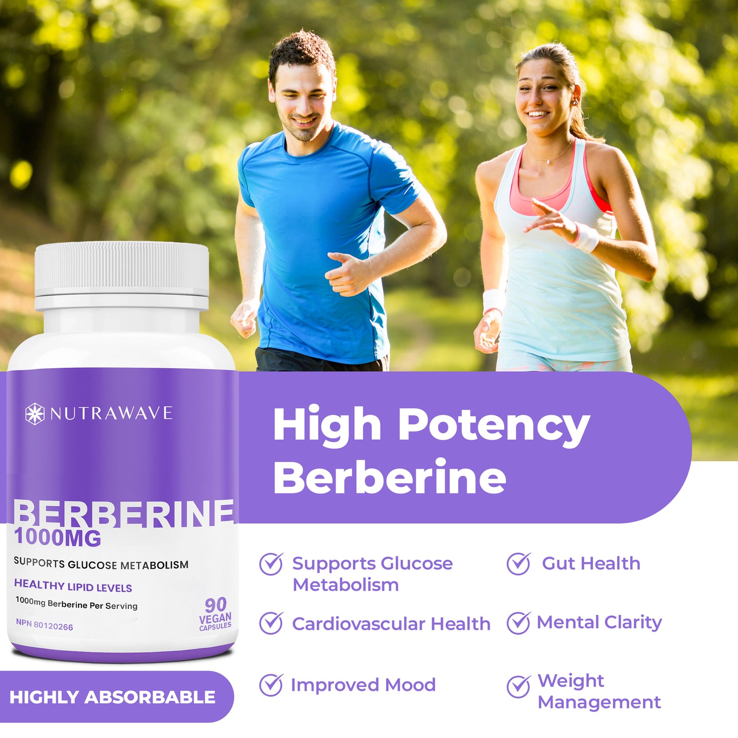 
                  
                    Berberine Capsules - 1000mg (per serving)
                  
                