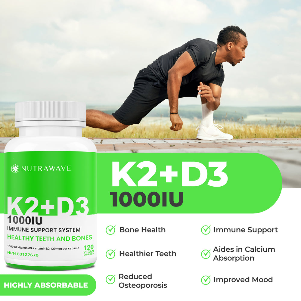 
                  
                    Vitamin D3 + K2 Capsules - 1000IU
                  
                