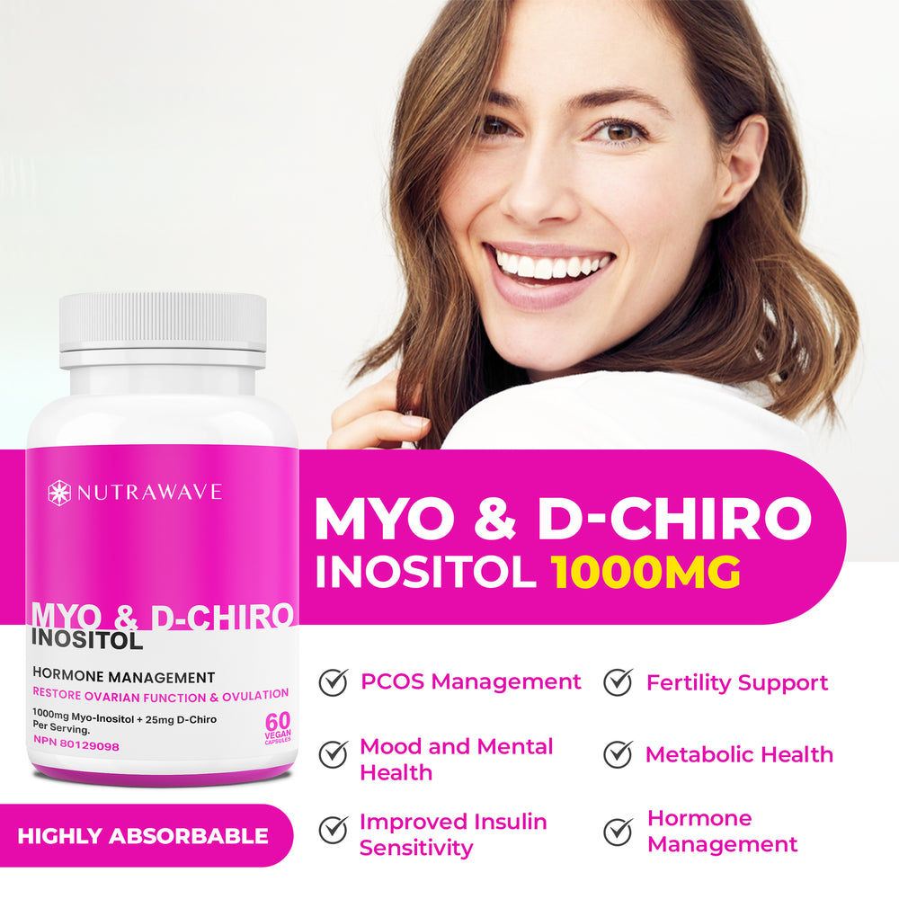 
                  
                    Myo-Inositol & D-Chiro Inositol Capsules - 1000MG
                  
                