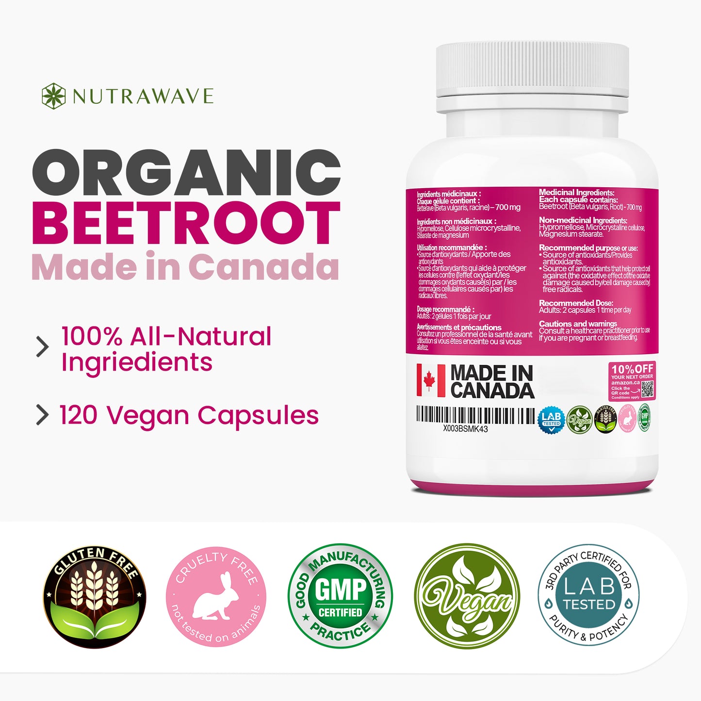 
                  
                    Organic Beetroot Capsules - 1400mg
                  
                