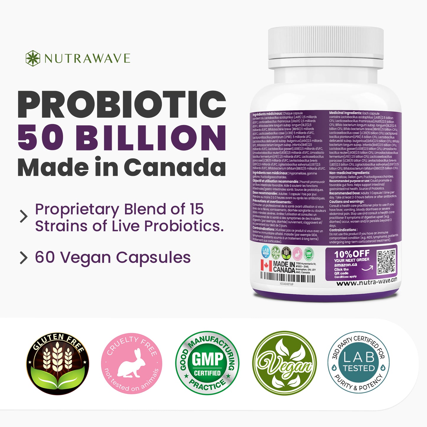 
                  
                    Probiotics 50 Billion (15 Strain) Capsules
                  
                