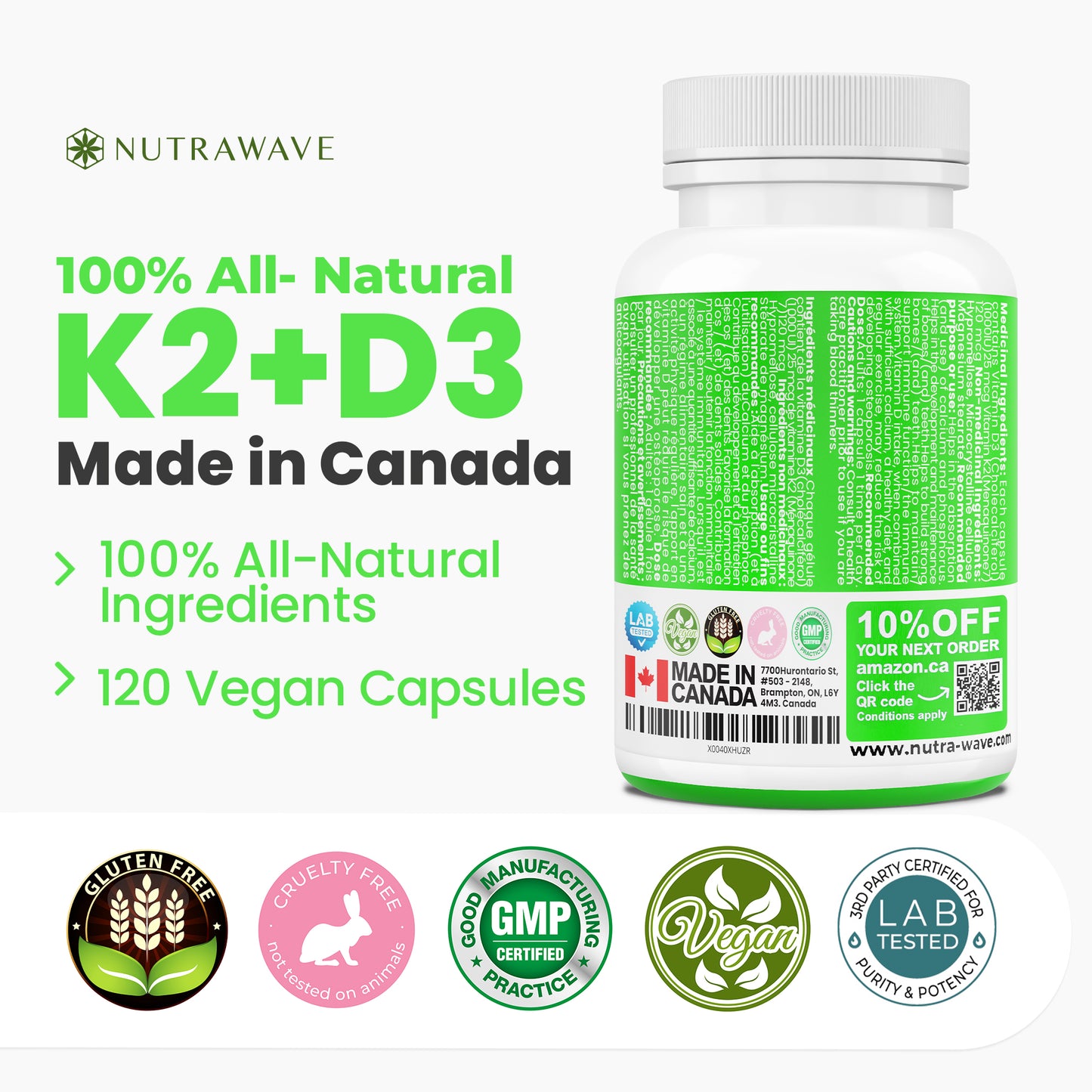 
                  
                    Vitamin D3 + K2 Capsules - 1000IU
                  
                