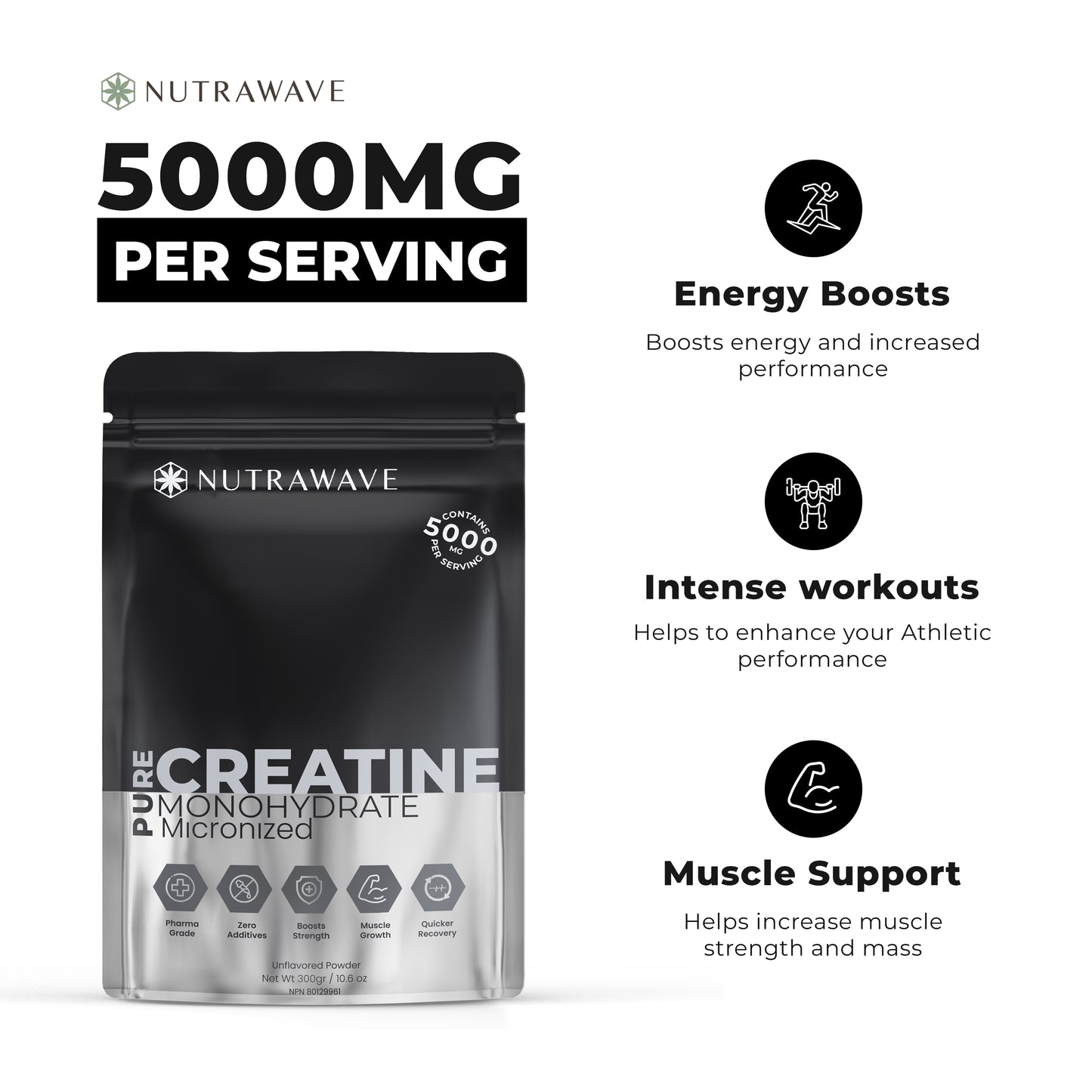 
                  
                    Creatine Micronized Monohydrate - 5000MG
                  
                