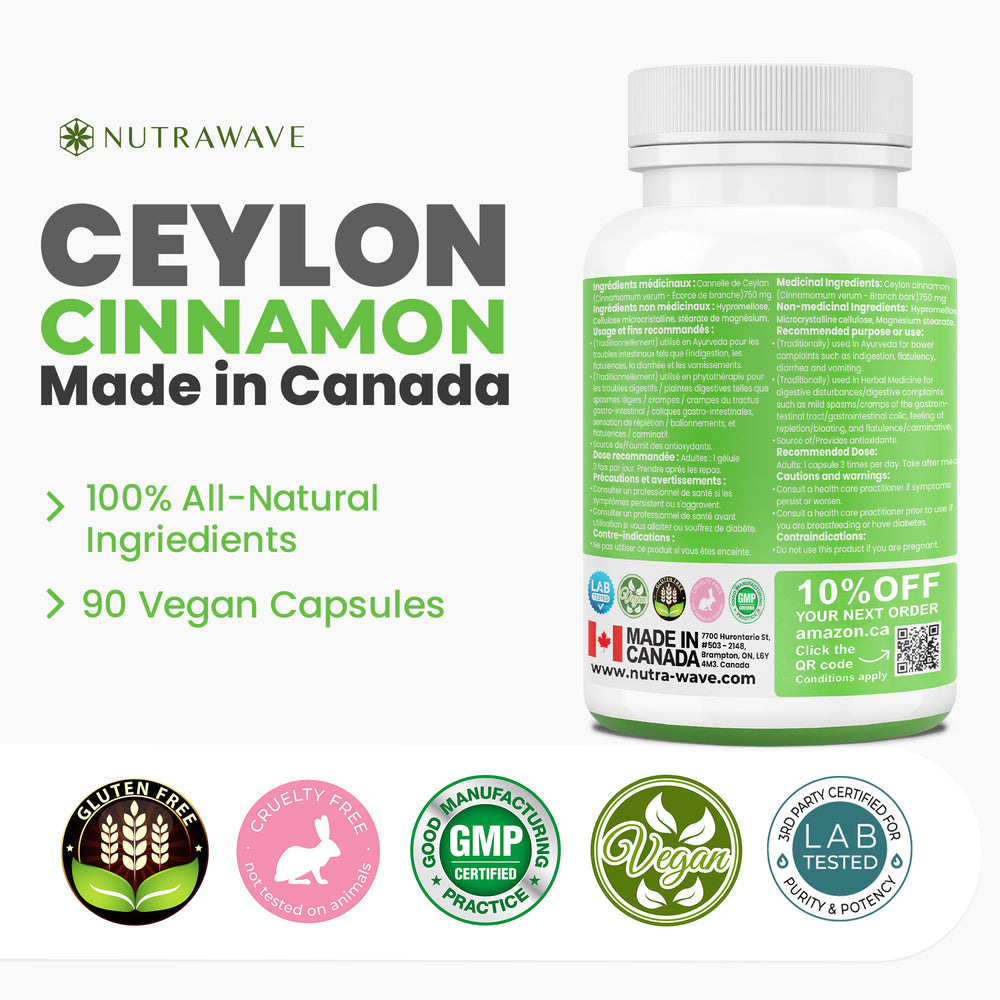 
                  
                    Ceylon Cinnamon Capsules - 750mg
                  
                