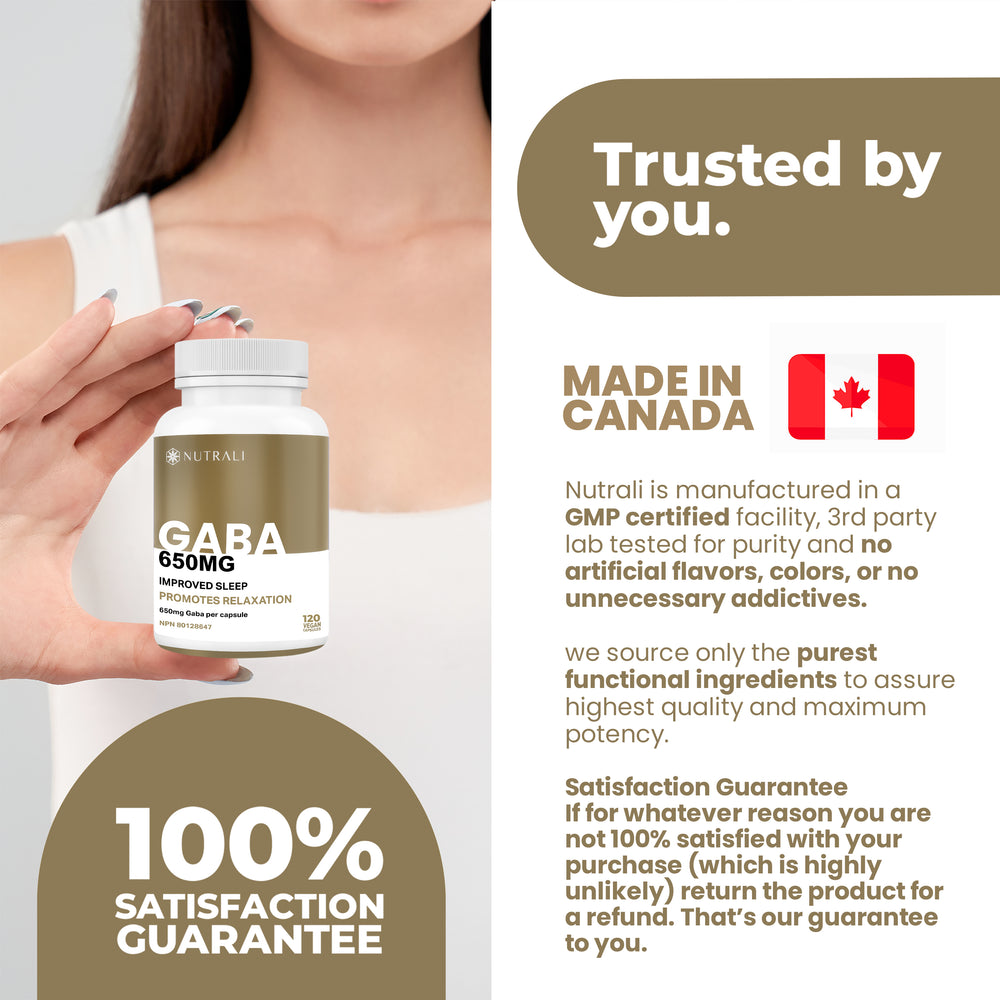 
                  
                    GABA (Gamma-Aminobutyric Acid) Caspule - 650mg
                  
                