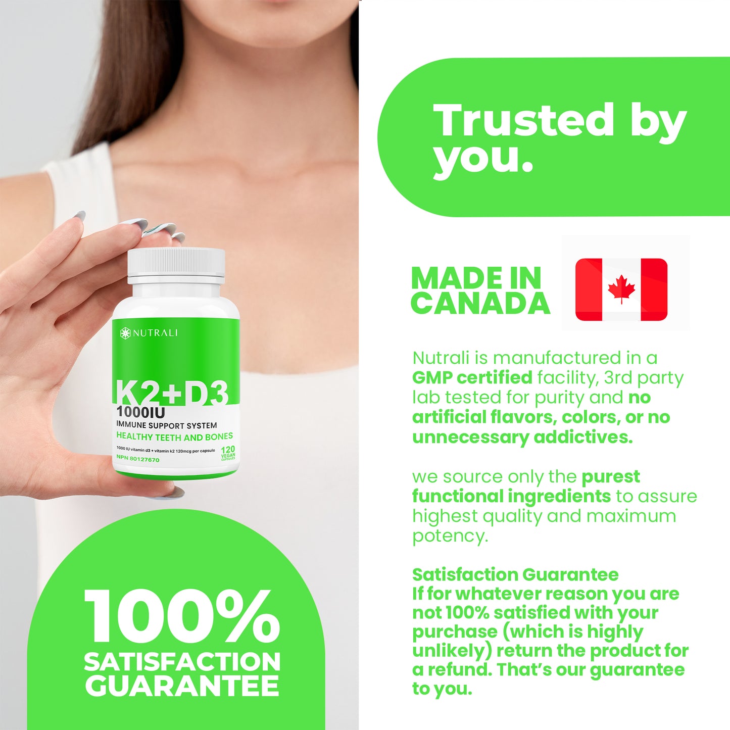 
                  
                    Vitamin D3 + K2 Capsules - 1000IU
                  
                