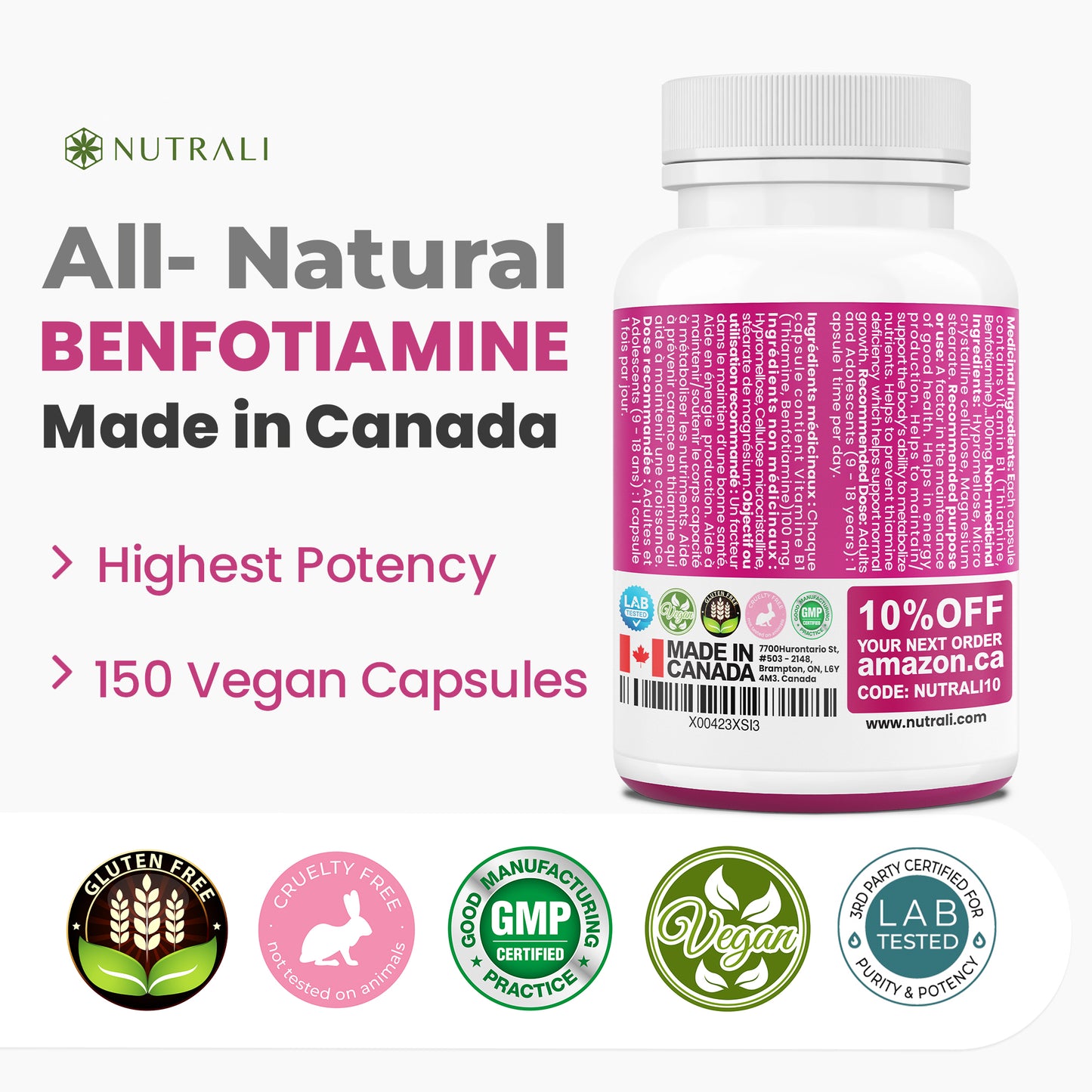 
                  
                    Benfotiamine Capsules - 100mg
                  
                