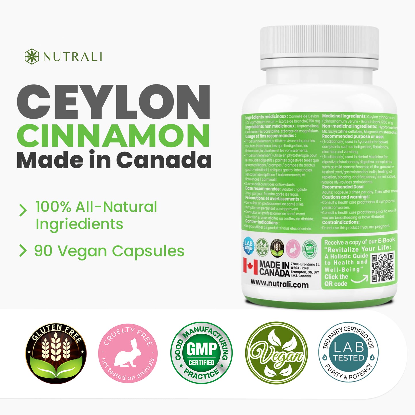 
                  
                    Ceylon Cinnamon Capsules - 750mg
                  
                