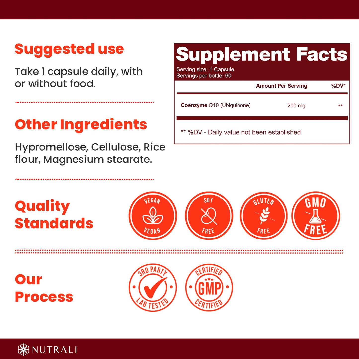 
                  
                    CoQ10 Ubiquinone Capsules - 200mg
                  
                