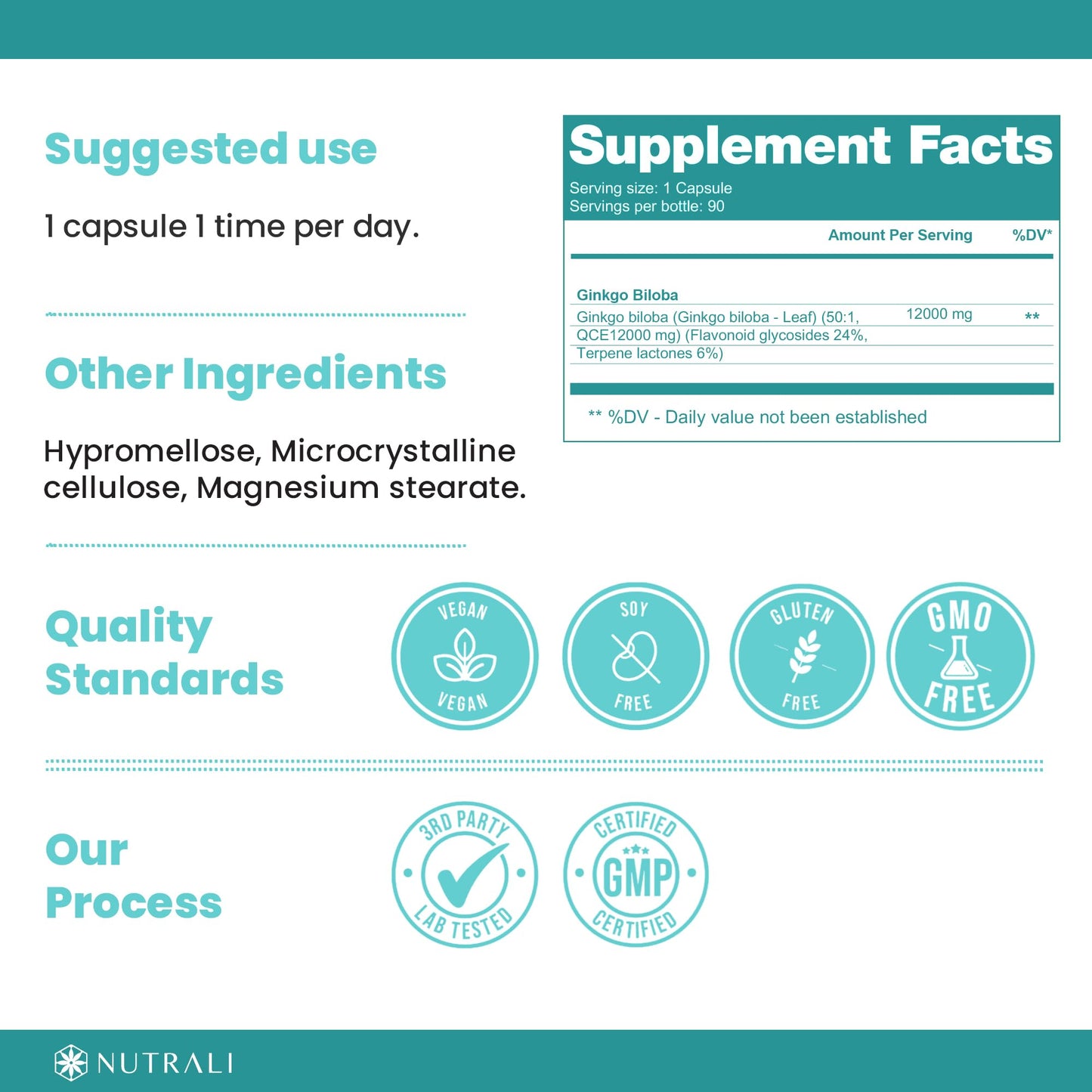 
                  
                    Ginkgo Biloba Capsules - 12000mg
                  
                
