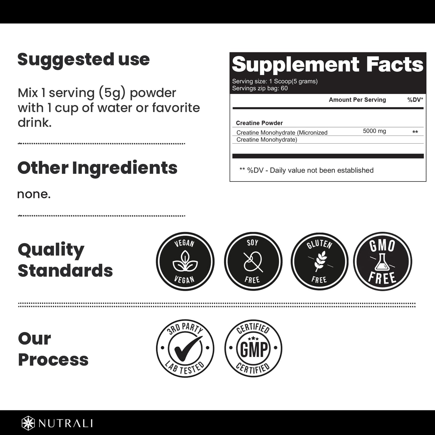 
                  
                    Creatine Micronized Monohydrate - 5000MG
                  
                