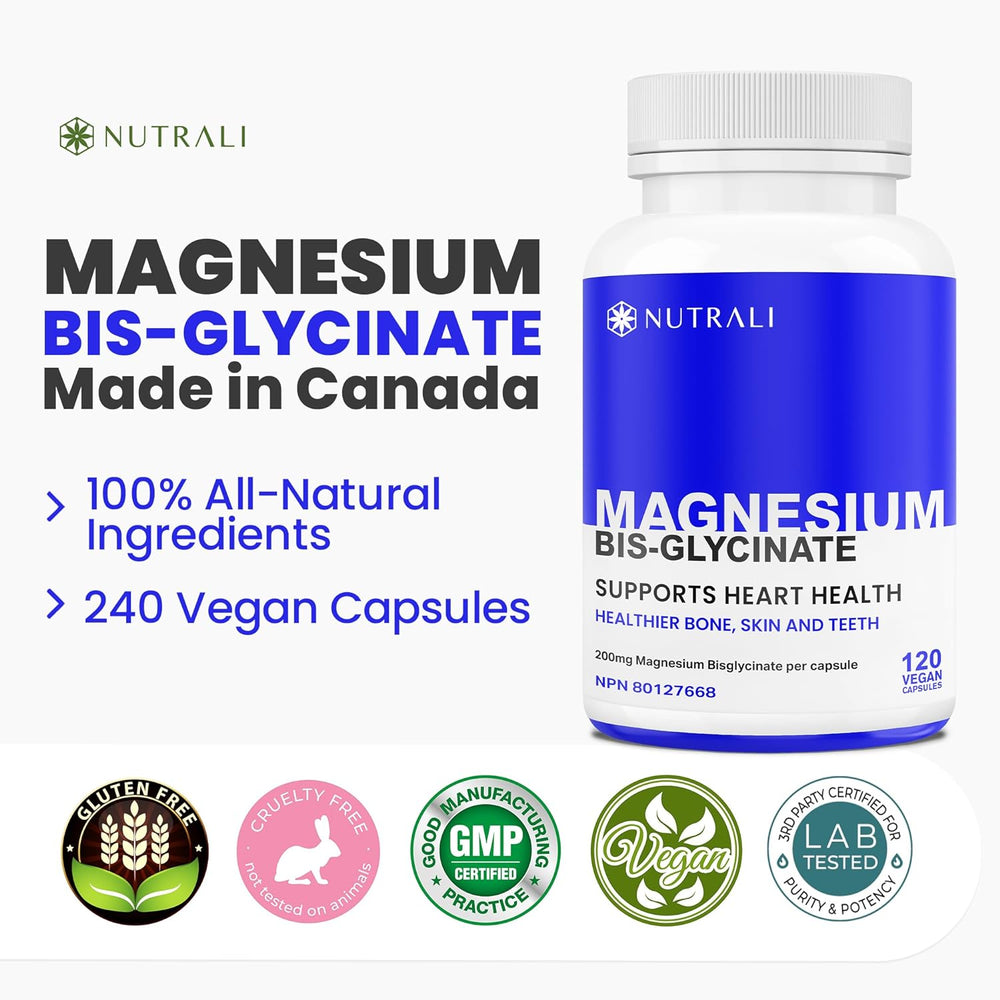 
                  
                    Magnesium Bisglycinate Chelated Capsules – 200mg
                  
                