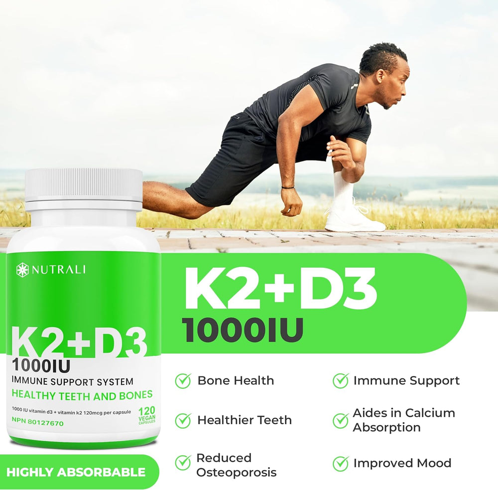 
                  
                    Vitamin D3 + K2 Capsules - 1000IU
                  
                