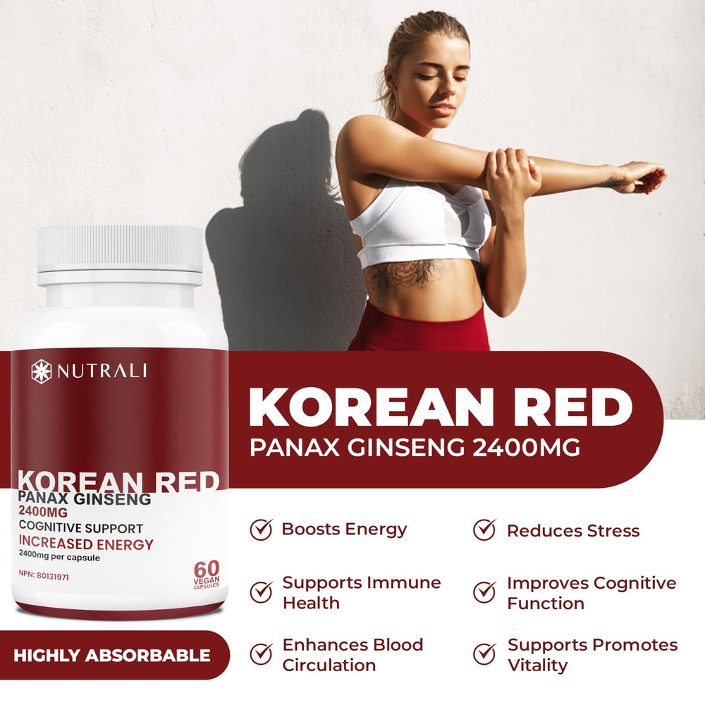 Korean Red Panax Ginseng Capsules - 2400mg