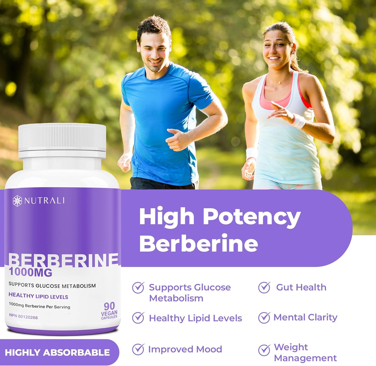 
                  
                    Berberine Capsules - 1000mg (per serving)
                  
                