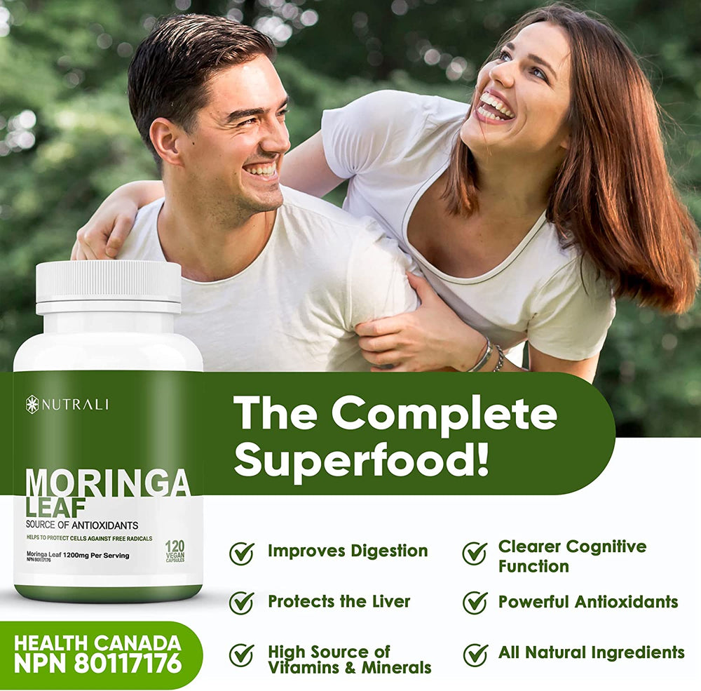 
                  
                    Organic Moringa Leaf Capsules - 1200mg
                  
                