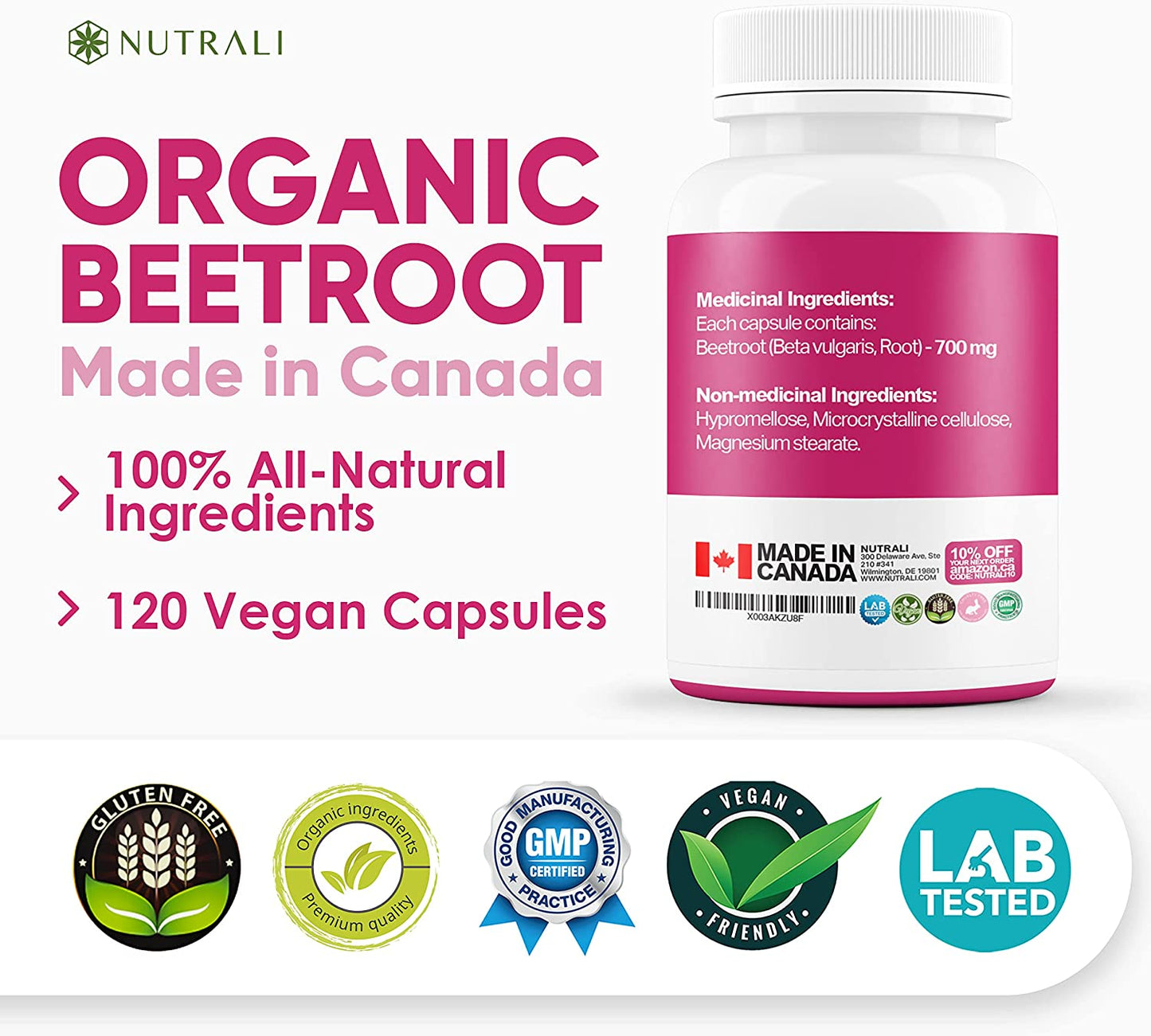 
                  
                    Organic Beetroot Capsules - 1400mg
                  
                